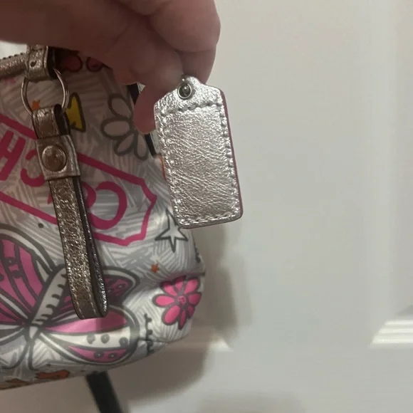 Coach Poppy Graffiti Butterfly Shoulder Bag - Picture 3 of 8
